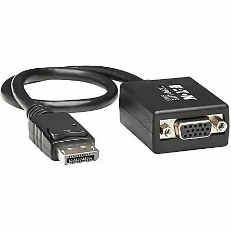 Eaton Tripp Lite Series DisplayPort to VGA Adapter Converter Active DP to VGA 1080p M/F 1ft 1‘ Video converter DisplayPort VGA black
