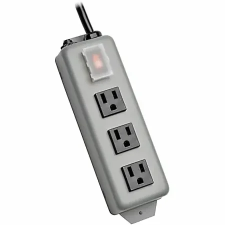 Eaton Tripp Lite Series Industrial Power Strip, 3-Outlet, 9 ft. (2.7 m) Cord, NEMA 5-15P Plug, Switch Guard – 3SP9