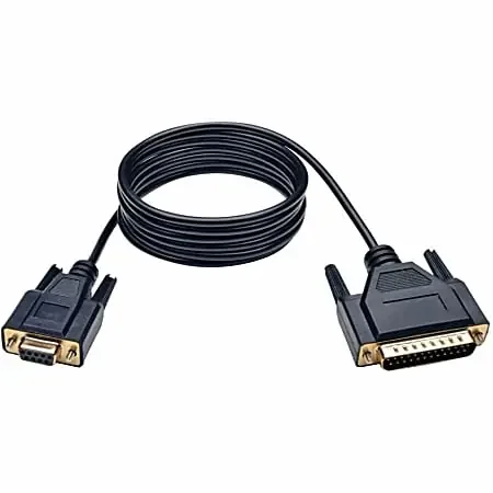 Eaton Tripp Lite Series Null Modem Serial DB9 Serial Cable (DB9 to DB25 F/M), 6 ft. (1.83 m) – DB-9 Female – DB-25 Male – 6ft