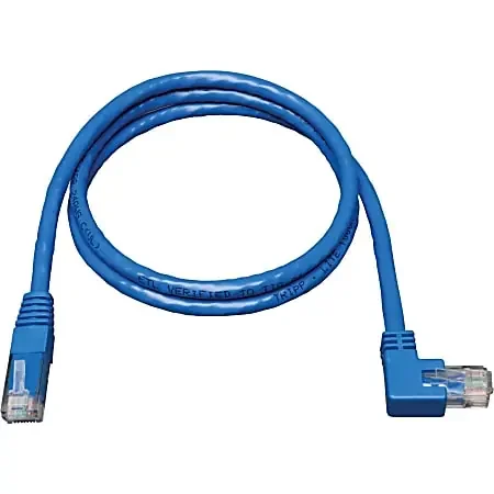 Eaton Tripp Lite Series Right-Angle Cat6 Gigabit Molded UTP Ethernet Cable (RJ45 Right-Angle M to RJ45 M), Blue, 5 ft. (1.52 m) – N204005BLRA