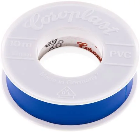 Electrical Insulation Tape VDE-tested 15mm/10m Blue [10 Pieces]