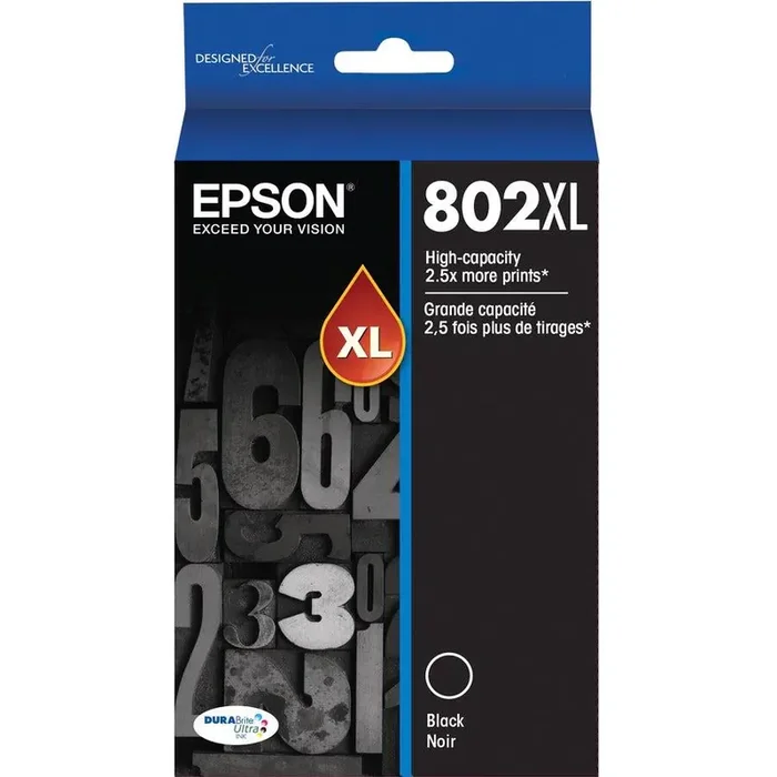 Epson DURABrite Ultra 802XL Original High Yield Inkjet Ink Cartridge – Black – 1 Pack
