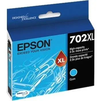 Epson DURABrite Ultra T702XL Original High Yield Inkjet Ink Cartridge – Cyan – 1 Each