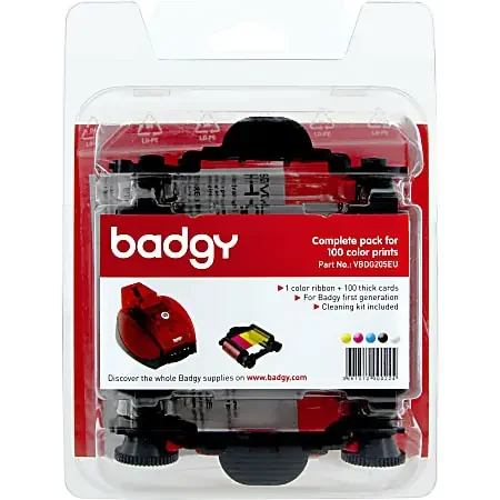 Evolis Badgy-Basic, Thick Consumable Kit – Compatible with original Badgy-Basic only, part BDG101FRU