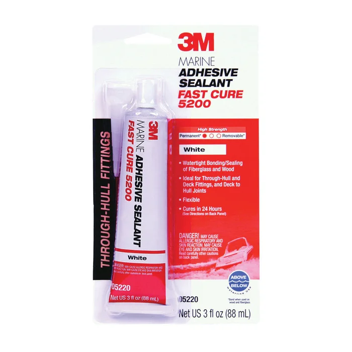 Fast Cure 5200 Series Marine Adhesive Sealant White 3oz 8088312