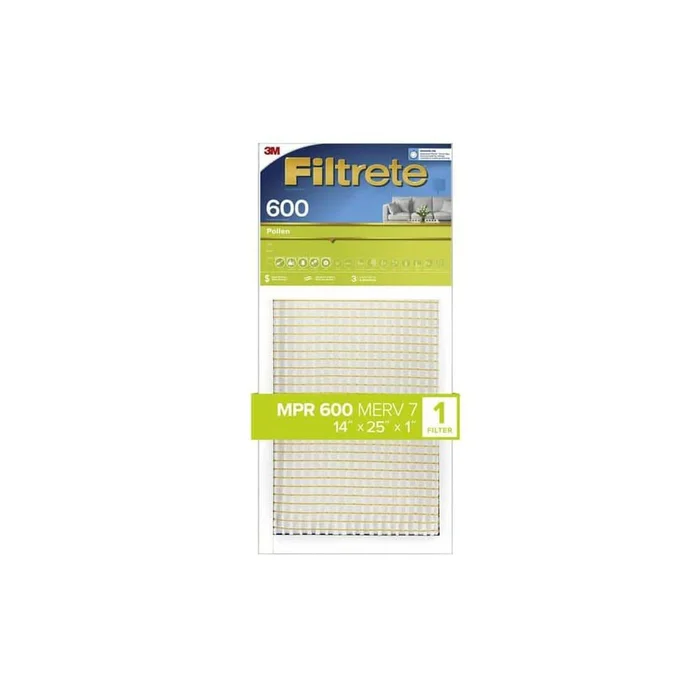 Filtrete 600 MPR 14 x 25 x 1 Inch Pollen Air Filter 4 Pack 9834-4