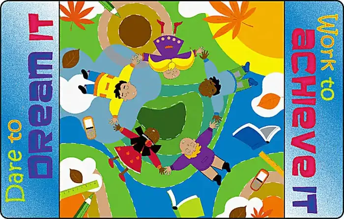 Flagship Carpets Dare To Dream Rug, Rectangle, 5‘ x 8‘, Multicolor