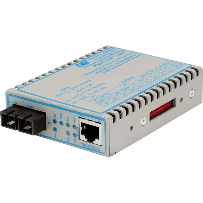 Flexpoint 10/100/1000 Gigabit Ethernet Fiber Media Converter Rj45 Sc Single-Mode 80Km