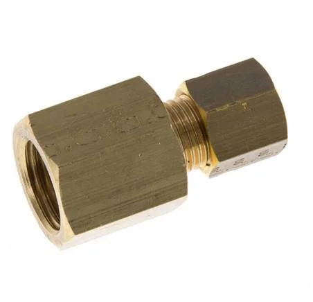 G 1/4” x 5mm Brass Straight Compression Fitting 150 Bar DIN EN 1254-2