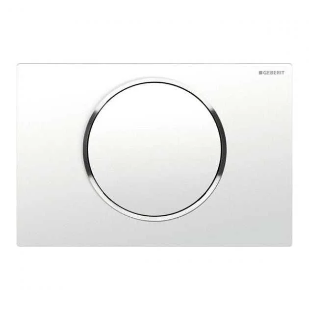 Geberit Sigma10 Modern Single Flush Plate – White/Gloss Chrome – 115.7