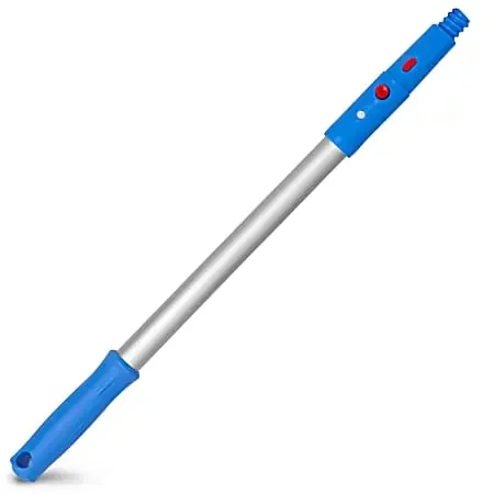 Gritt Commercial Aluminum Pole With Click/Lock Adapter Cone, 20″, Blue/Silver