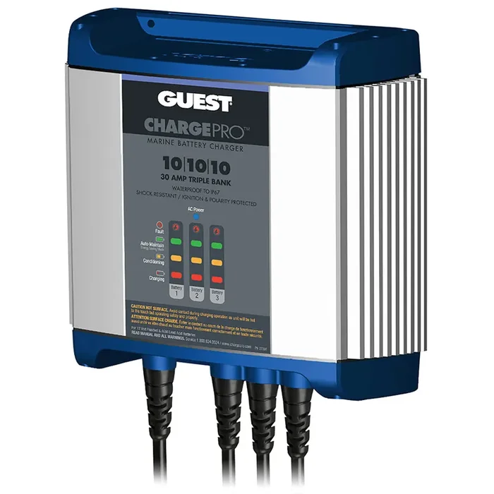 Guest On-Board Battery Charger 30A / 12V – 3 Bank – 120V Input