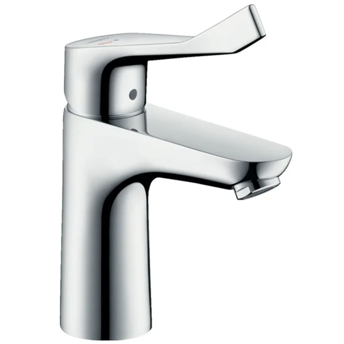 Hansgrohe Focus Chrome Long Handle Basin Mixer Tap 100 Without Waste