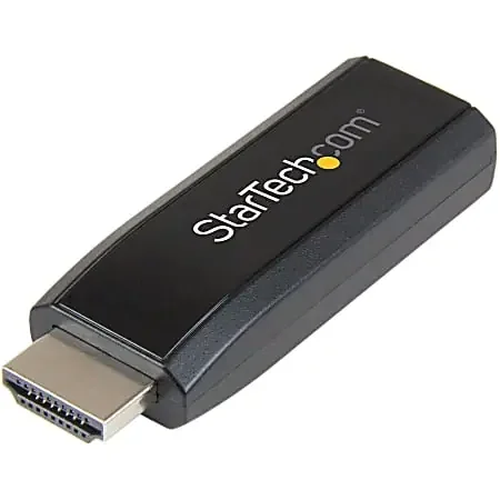 HDMI to VGA Converter with Audio – Compact Adapter – 1920×1200 – This highly portable adapter is the ideal travel companion