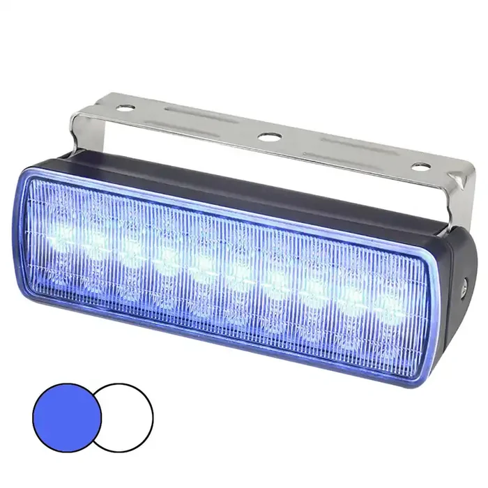 Hella Marine Sea Hawk XL Dual Color LED Floodlights – Blue/White LED – Black Housing