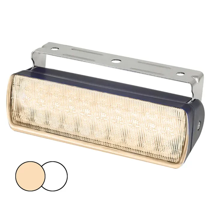 Hella Marine Sea Hawk XL Dual Color LED Floodlights – Warm White/White LED – Black Housing