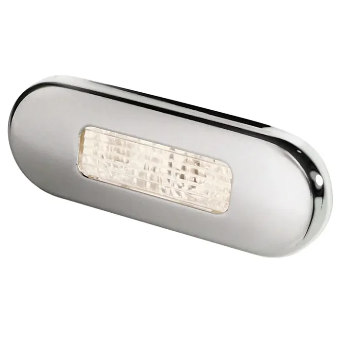 Hella Marine Surface Mount Oblong LED Courtesy Lamp – Warm White LED – Stainless Steel Bezel