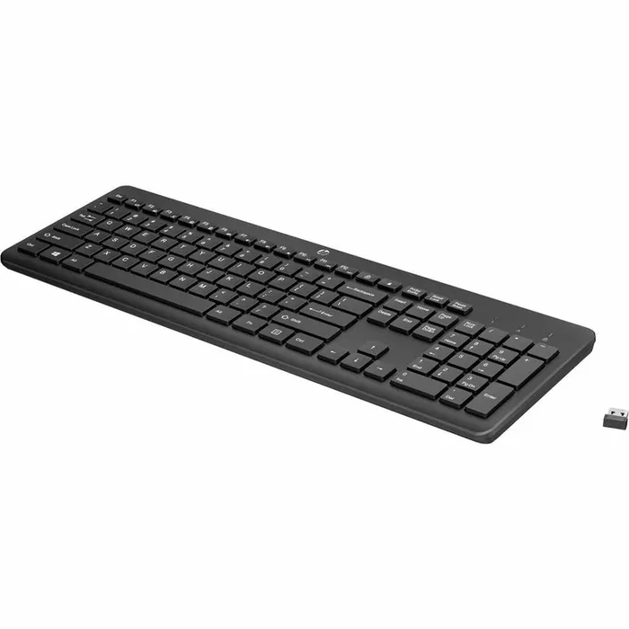 HP 230 Wireless Keyboard – Wireless Connectivity – RF – 32.81 ft – 2.40 GHz – USB Type A