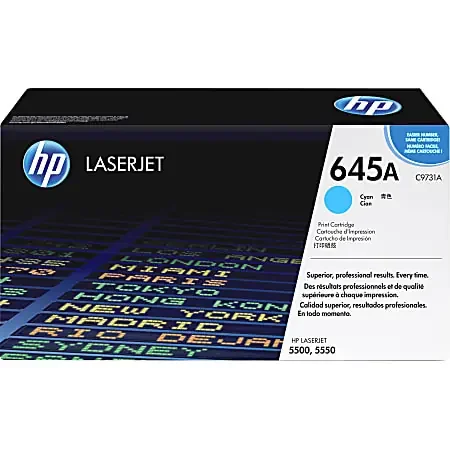HP 645A Cyan Toner Cartridge, C9731A