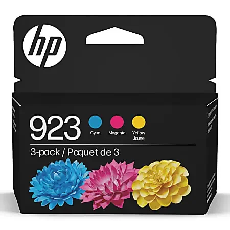 HP 923 Cyan; Magenta; Yellow Standard-Yield Original Ink Cartridge 3-Pack