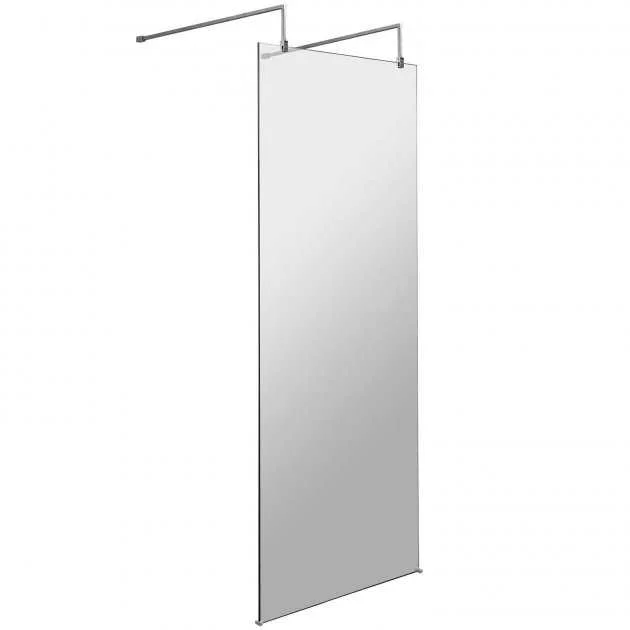 Hudson Reed 8mm Glass Wetroom Screen 1200mm Wide with Arms and Feet –