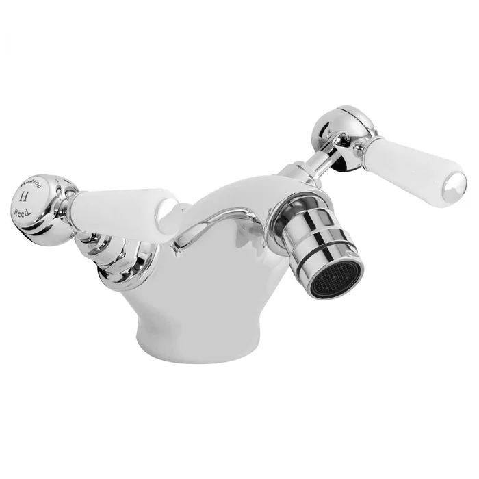 Hudson Reed Topaz Hexagonal Collar Lever Handle Bidet Mixer Tap with W