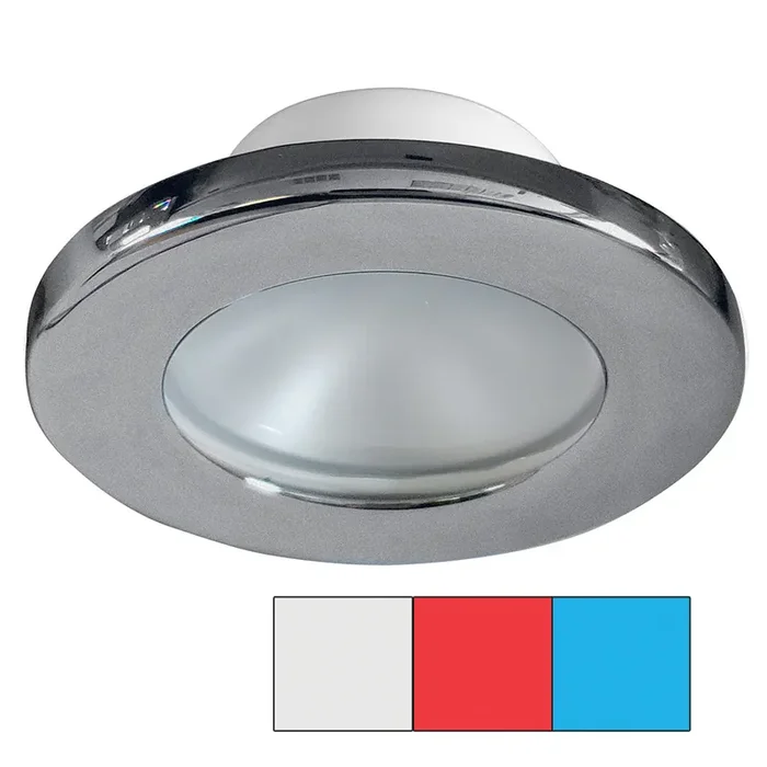 i2Systems Apeiron A3120 Screw Mount Light – Red, Cool White & Blue – Brushed Nickel Finish