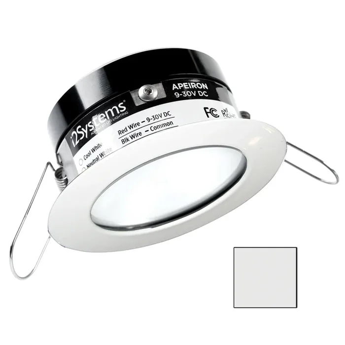 i2Systems Apeiron PRO A503 – 3W Spring Mount Light – Round – Cool White – White Finish