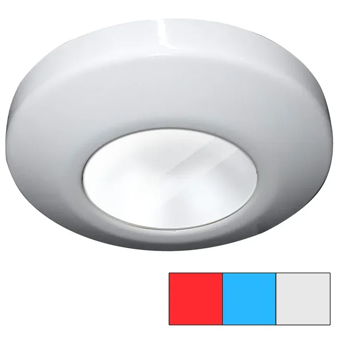 i2Systems Profile P1120 Tri-Light Surface Light – Red, Cool White & Blue – White Finish