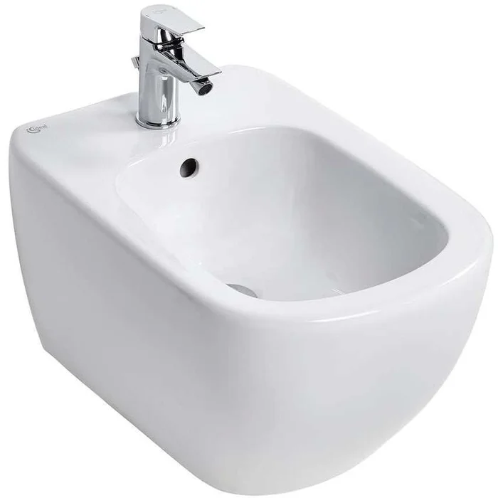 Ideal Standard Tesi 360mm Wide 1 Tap Hole Wall Hung Bidet – T350401