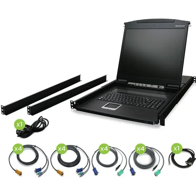 IOGEAR 16-Port 19 LCD KVM Drawer Kit with PS/2 and USB KVM Cables” GCL1916KIT