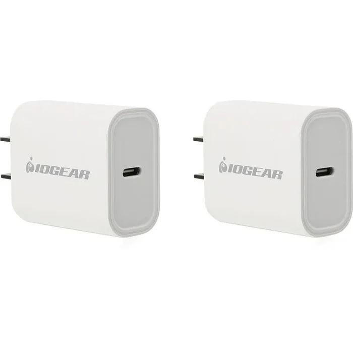 IOGEAR GearPower Compact USB-C 20W Charger 2 Pack