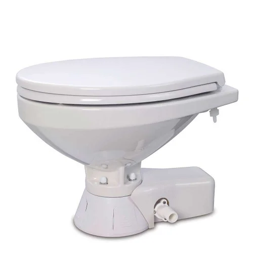 Jabsco Quiet Flush Raw Water Toilet – Compact Bowl – 12V [37245-3092]