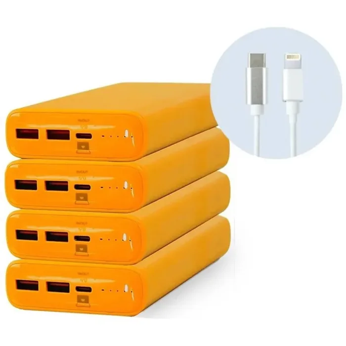 JAR Systems Active Charge Power Banks with Lightning Cables – For School, Office,