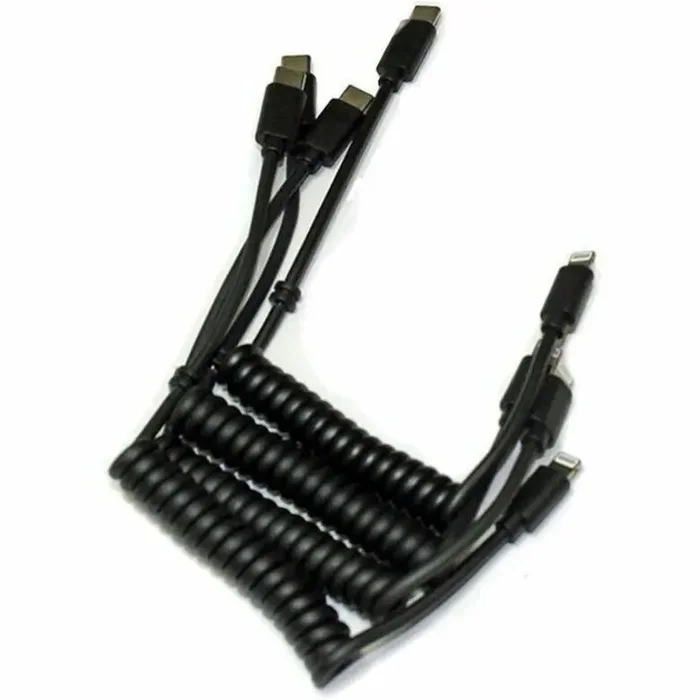 JAR Systems Coiled USB-C Emulator Charging Cables for Apple Lightning Devices –