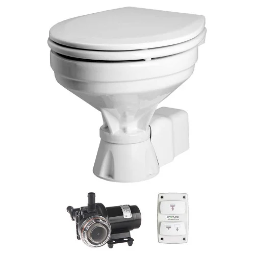 Johnson Pump AquaT Toilet Electric Comfort – 12V w/Pump [80-47232-01]