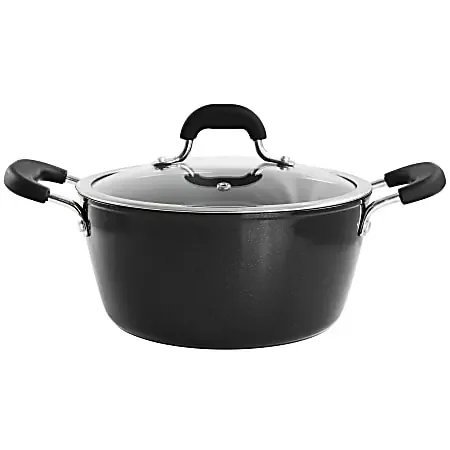 Kenmore Arlington Dutch Oven With Lid, 4.5 Qt, Black