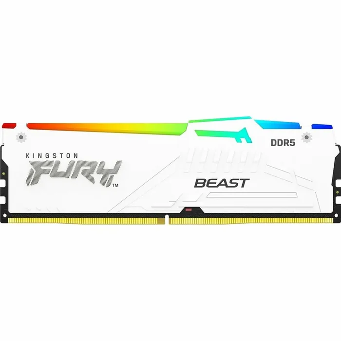 Kingston 128GB (4x32GB) DDR5 5200MT/s CL40 FURY Beast White XMP – For Motherboard – 128