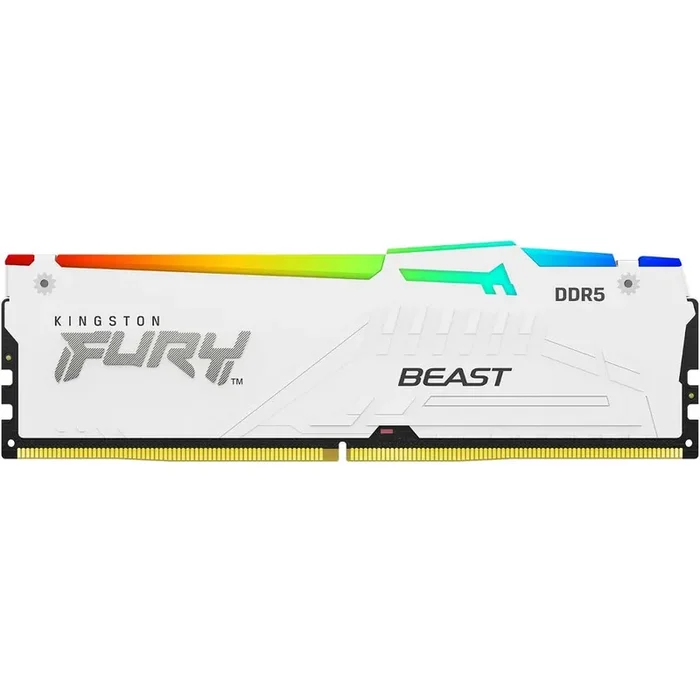 Kingston 64GB (4x16GB) DDR5 5600MT/s CL40 FURY Beast White XMP – For Motherboard – 64 GB