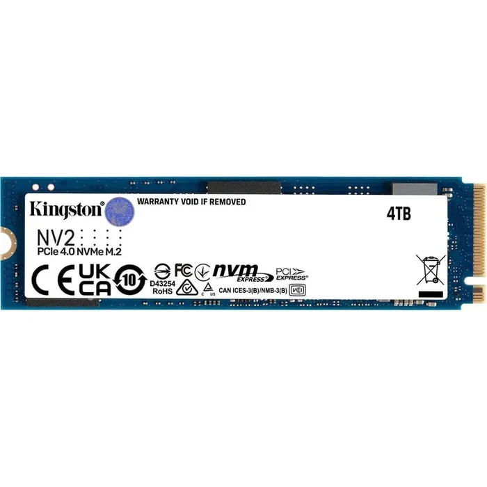 Kingston NV2 4 TB Solid State Drive – M.2 2280 Internal – PCI Express NVMe (PCI Express