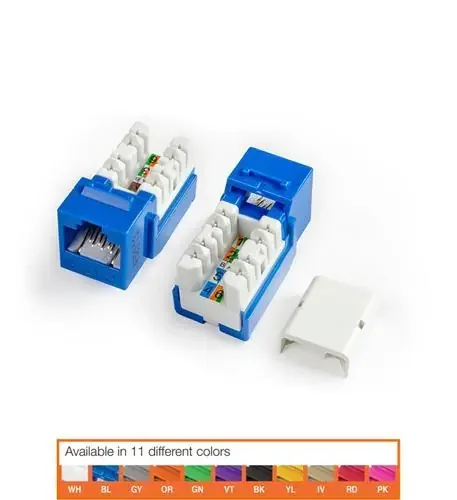 KJNE-8P8C-C6-90-BK CAT6 JACK BLACK HY-CAT6-JACK-BK