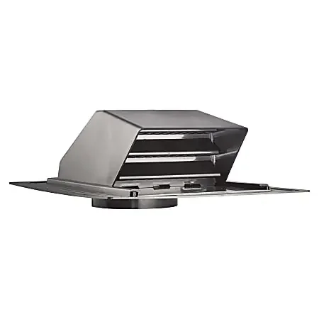 Lambro® 6-In. ABS Plastic Roof Exhaust Vent with Damper, Screen and Removable Collar, Black, 356