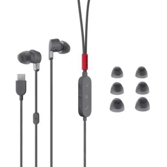 Lenovo Go USB-C ANC In-Ear Headphones – Stereo – Wired – 32 Ohm – 20 Hz – 20 kHz – Earbud