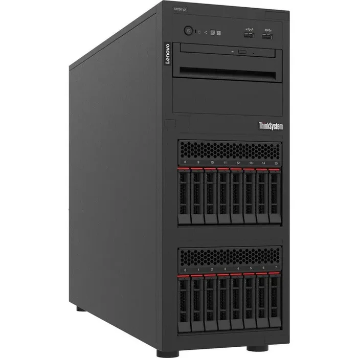 Lenovo ThinkSystem ST250 V2 7D8FA012NA Tower Server – 1 x Intel Xeon E-2336 2.90 GHz – 16 GB RAM – Serial ATA/600 Controller