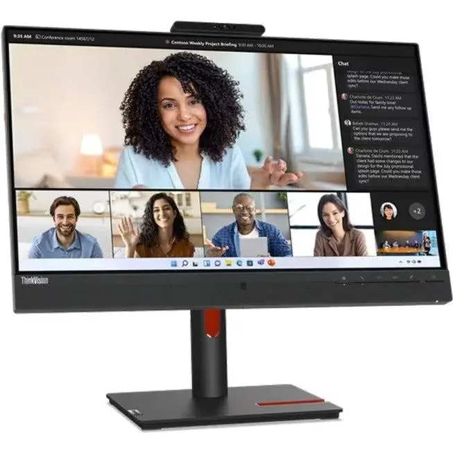 Lenovo ThinkVision T24mv-30 23.8″ Webcam Full HD LCD Monitor – 16 9 – Raven Black