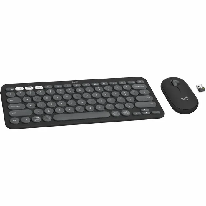 Logitech Pebble 2 Combo Keyboard & Mouse – USB Type A Wireless Bluetooth Keyboard – Tonal