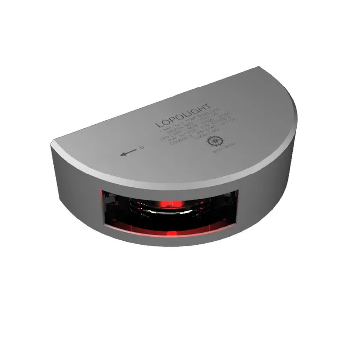 Lopolight Series 101-002 – Port Side Light – 1NM – Vertical Mount – Red – Silver Housing