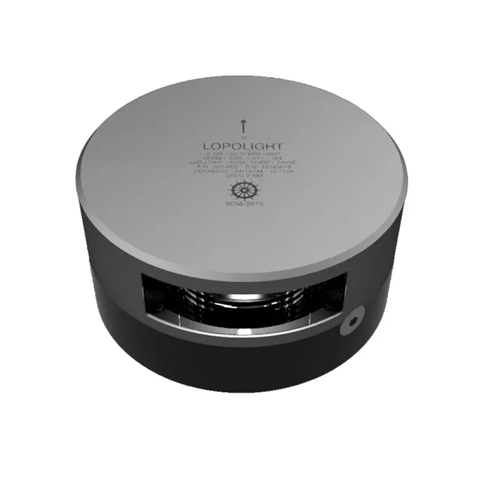 Lopolight Series 301-005 – Stern Light – 2NM – Horizontal Mount – White – Silver Housing