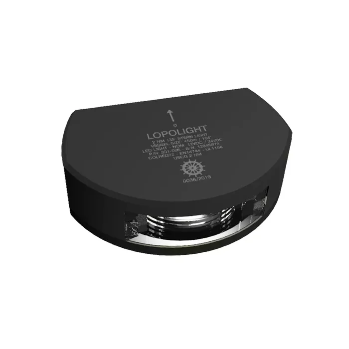 Lopolight Series 301-006 – Stern Light – 2NM – Vertical Mount – White – Black Housing