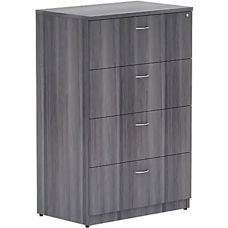 Lorell® 35-1/2″W x 22″D Lateral 4-Drawer File Cabinet, Weathered Charcoal